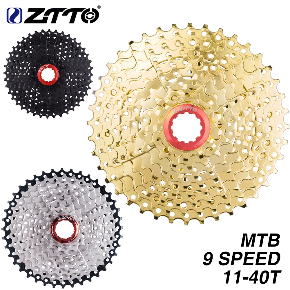 ZTTO Cassetta a 9 velocità 11-40 T Ampio rapporto Ruota libera Mountain Bike MTB Cassetta per bicicletta Volano Pignone compatibile con Sunrace