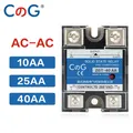 CG SSR-10AA 25AA 40AA SSR Monofase JGX AC Controllo AC Dissipatore di calore da 70-280VAC a 24-480VAC 10A 25A 40A AA Relè a stato solido