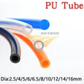 Diametro 2.5 4 5 6 6.5 8 10 12 14 16 mm tubo in PU ad alta pressione parti pneumatiche tubo flessibile acqua aria Gas compressore tubo morbido
