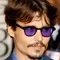 Occhiali da sole rotondi stile vintage Johnny Depp Occhiali da sole trasparenti con lenti oceaniche