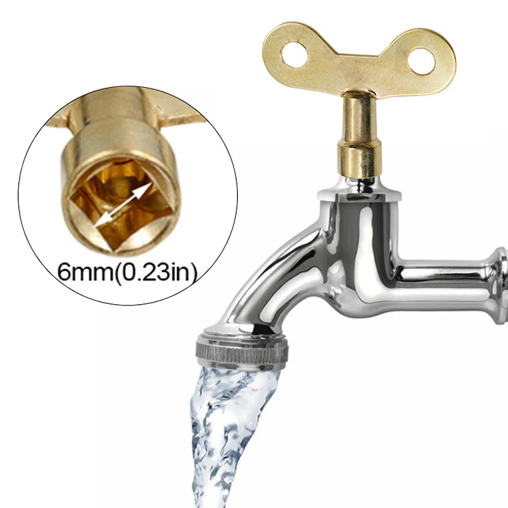 4 pezzi foro idraulico rubinetto chiave radiatore valvola acqua rubinetto 6mm presa quadrata speciale chiave di bloccaggio ferro per valvola aria idraulica strumento