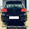 Per VW Golf MK6 GTI TSI TDI 2009-2013 Paraurti Posteriore Lip Diffusore Spoiler Splitter 4Fin Diffusore Posteriore Spoiler Auto Accessoire Tuning