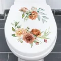 Adesivo da parete per sedile del water del bagno adesivo da parete per WC floreale autoadesivo