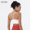 Reggiseno da Yoga in Nylon SOISOU reggiseno da donna Top a tubo da donna Top sportivo traspirante