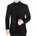 Nuovi uomini autunnali blazer di lana giacche Cashmere Business abiti Casual cappotti uomo Slim Fit