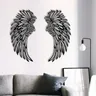 1 paio di ali d'angelo con luci a LED murale in metallo ali di piume d'angelo decorazioni da parete