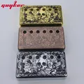 1 Set Copri pickup per chitarra Humbucker Materiale cupronichel Superficie teschio per parti di chitarra LP 50 52MM
