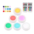 Touch Remote Control RGB Led Under Cabinet Light Puck Light 12 colori LED armadio illuminazione