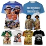 Attori di film di vendita caldi Terence Hill And Bud Spencer t-shirt stampata in 3D da uomo Casual a