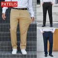 Pantaloni in cotone da uomo grassi plus size pantaloni casual taglia 30-50 pantaloni kaki neri