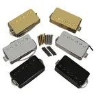 FLEOR Set di pickup alnico 5 Humbucker per chitarra elettrica, pickup al manico e al ponte per parti di chitarra LP, cromo/oro/nero Scegli