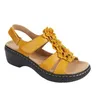 Summer Sandals Women 2022 New Flower Wedge Platform Orthopedics Shoes Retro Rome Casual Comfortable