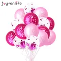10/15pcs palloncino 1 ° compleanno rosa uno 1 anno primo buon compleanno decorazioni per feste