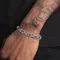 Bracciale a catena bizantina da uomo per ragazzi, cinturino a maglie in acciaio inossidabile largo 4/5/6/8 mm, regali per lui