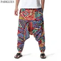 Pantaloni da uomo Hippie Baggy Boho Yoga Harem vertigini stampa modello africano pantaloni sportivi