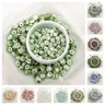6 #8 #100pcs perline di ceramica colorate in porcellana non perle di porcellana di fiori di vetro