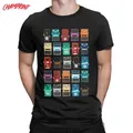 Fantastica pedaliera t-shirt per chitarra per uomo girocollo t-shirt in cotone musica t-shirt a