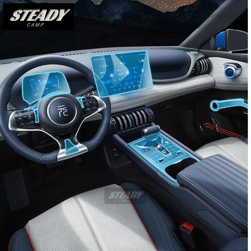 Per BYD Atto 3 Yuan Plus 2022 2023 Car Interior Center Console pellicola protettiva in TPU trasparente accessori antigraffio