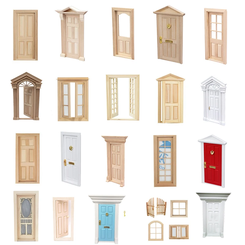 Porta da elfo in legno in miniatura Porta da fata Mini casa Accessori per porte da elfo Fai finta di giocare con i miniature di simulazione di mobili per bambini