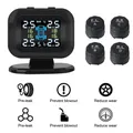 Mini USB TPMS Sistema di monitoraggio della pressione dei pneumatici per auto wireless Display LCD con 4 sistemi di allarme di sicurezza automatica con sensore esterno
