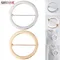 Spille rotonde color argento dorato per accessori da donna Bella semplice lega liscia Spilla da uomo