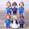 Film Horror gioco per bambini Chucky Bride of Chucky & Son Doll portachiavi portachiavi ciondolo