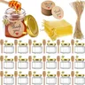 Mini set di vasetti di miele in vetro esagonale-vaso di miele piccolo-vaso di miele con coperchio