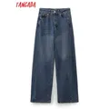 Tangada 2023 Jeans donna gamba larga pantaloni pantaloni tasca donna High Street Denim pantaloni 6