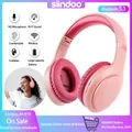 Siindoo JH-919 cuffie Bluetooth Wireless auricolari Stereo pieghevoli rosa microfono con riduzione