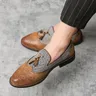Lussuose scarpe Casual Slip-On da uomo scarpe da uomo con nappe di moda mocassini da uomo abito