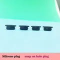 1/5/10/20 Pz Gomma di Silicone Nera Snap-on Foro Spina 2.5 3 3.5 4 4.5 5 5.5 6 6.5 7 7.5 8 a 12mm Tappi terminali di chiusura Tappo di tenuta
