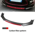 4PCS Universale Auto Paraurti Anteriore Labbro Body Kit Spoiler Canard Splitter Diffusore Rosso Bianco In Fibra di Carbonio Labbro Anteriore Mento Paraurti