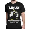 Cool T Shirt Linux May The Source Be With You T-Shirt uomo Penguin Programmer sviluppatore