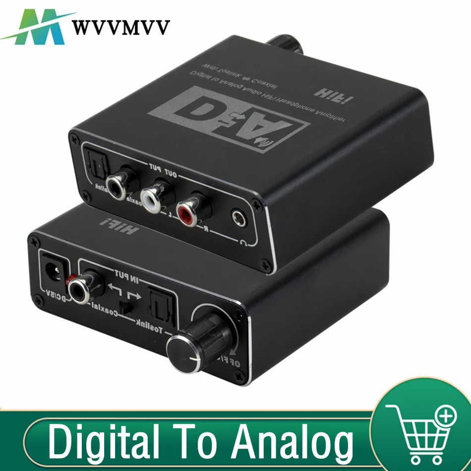 HIFI DAC Amp decodificatore convertitore Audio digitale-analogico 3.5mm adattatore amplificatore AUX RCA uscita coassiale ottica Toslink DAC 24bit