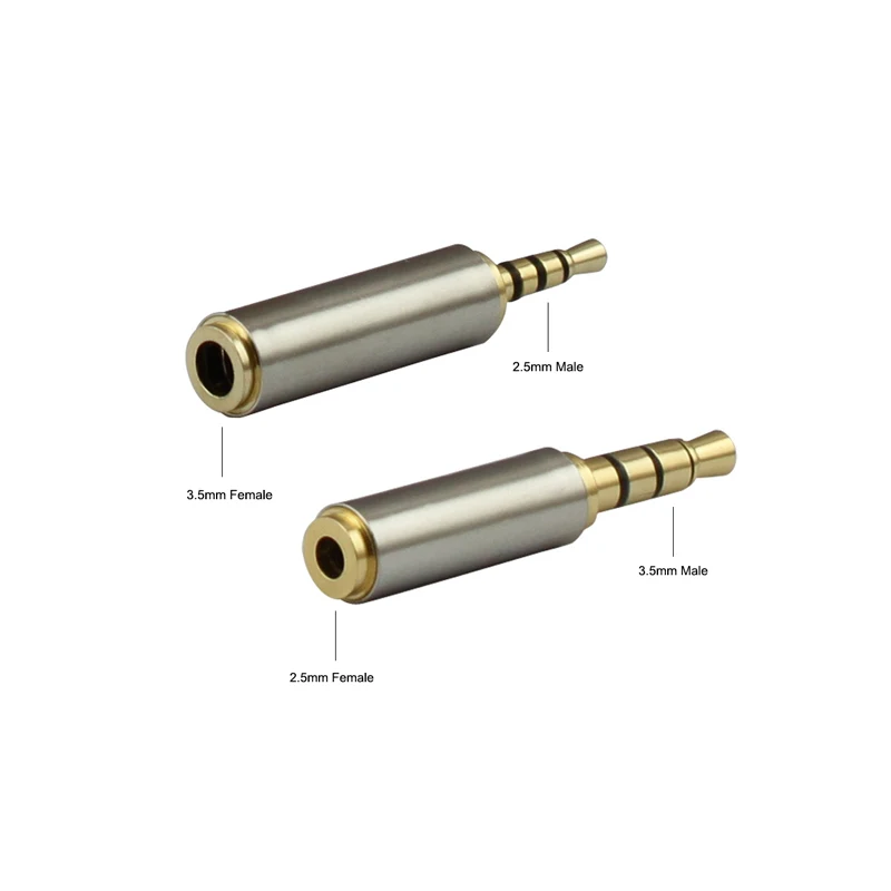 Jack da 3,5 mm a 2,5 mm Adattatore audio Maschio Femmina Spina da 2,5 mm a 3,5 mm Connettore per cavo altoparlante Aux Cuffie stereo Microfono