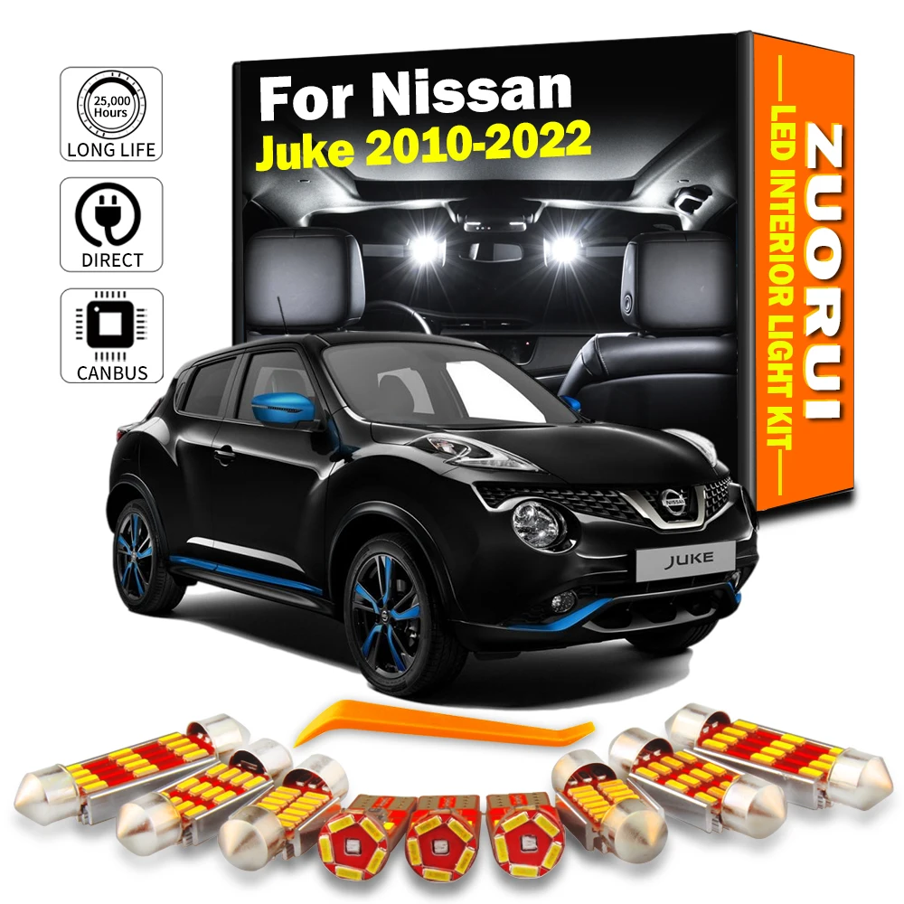 ZUORUI Canbus Kit luce interna a LED per Nissan Juke 2010-2014 2015 2016 2017 2018 2019 2020 2021 2022 Lampadine a LED per auto Nessun errore