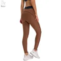 No logo vita alta sollevamento dell'anca pantaloni sportivi donna elastico Run Fitness Leggings