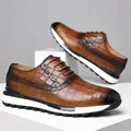 Scarpe da uomo scarpe britanniche in vera pelle comode scarpe Casual stringate autunnali modello