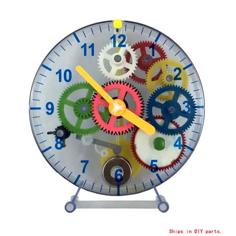 Orologio a orologeria assemblato fai-da-te Modello Puzzle Orologio giocattolo fai-da-te Orologio meccanico Orologio didattico Kit elettronico fai-da-te