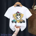 T-shirt per bambini 1-10 anni Monster Truck festa di compleanno tema Monster Truck 3 6 9 regalo