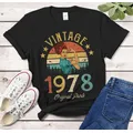 T-Shirt Vintage 1978 Made in 44th birthday years Fashion Letter Casual manica corta Top Tee Cotton O