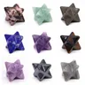 36 colori Mini Merkaba Star Carving pietra naturale quarzo Reiki guarigione gemme di cristallo