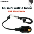 2025 NUOVO Vineyuan M9 5CM Mini Walkie Talkie UHF 400-470MHz 25 Canali Radio bidirezionale portatile a lungo raggio con auricolare