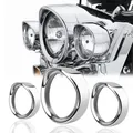 Faro del motociclo Trim Per Harley Touring Road King Electra Glide Softail FLD/FLH 7 "Anello Lunetta Visiera 4.5" led fendinebbia
