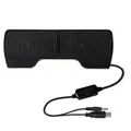 Mini altoparlante stereo USB portatile Notebook Computer portatile Schermo PC Lettore musicale clip-on Nero