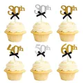30 40 50 60 anni Cupcake Toppers festa di compleanno anniversario adulto 30 ° 40 ° 50 ° 60 °
