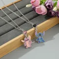 Collana Anime Lilo e Stitch Figura simpatico cartone animato Stitch Angelo Ciondolo Collo Collare a
