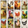 Pollo Vintage Poster Metal Tin Signs Plate Rooster Hen Egg Retro placca Farm Home Wall Decor 20