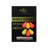 SF 6 pz pesca a mosca indicatori di sciopero a goccia giallo fluorescente rosso dente Pick (3 giallo