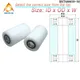 1 pz 10x30x50 POM Rulli a doppio cuscinetto BST 680030 -50 10*30*50 Ruota guida in poliossimetilene Puleggia con cuscinetto in plastica da 30 mm